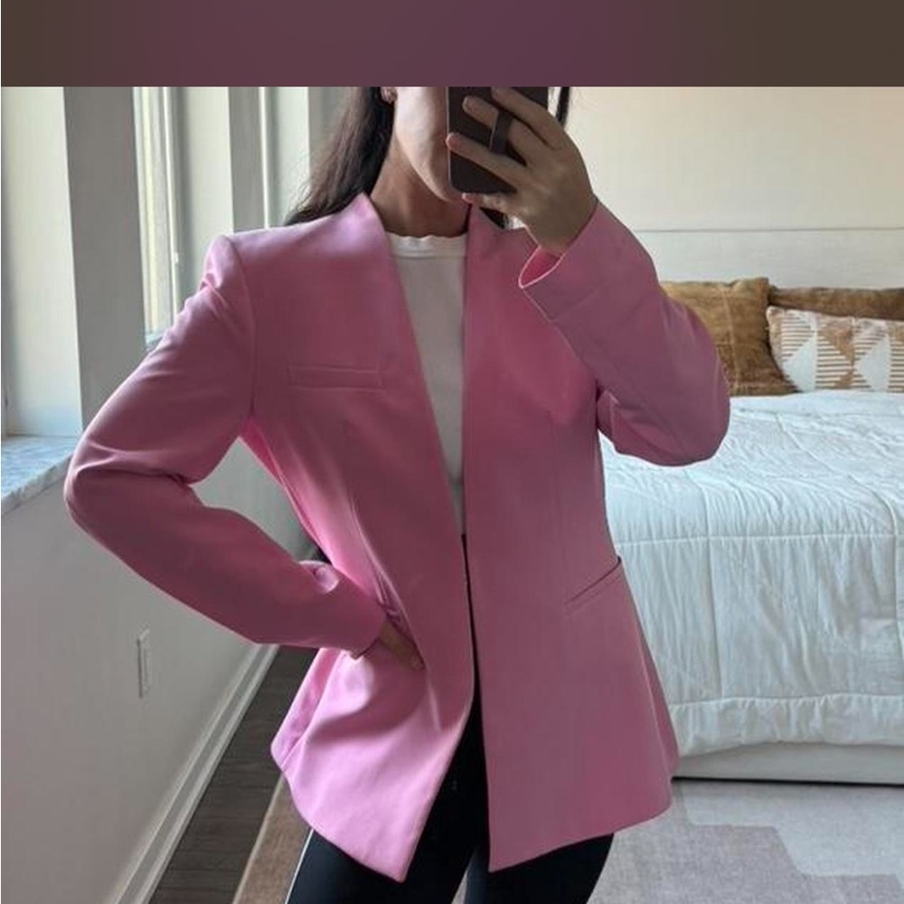 Zara Pink Open-Front Women's Blazer